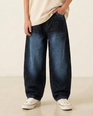 Dark Blue Baggy Fit Jeans for Boys